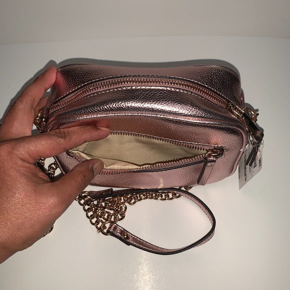 INC Glam Metallic Quilted Camera Crossbody - Picture 5 of 9